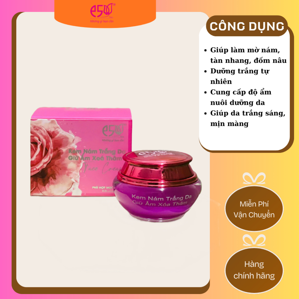 Kem Nám Trắng Da Giữ Ẩm Xóa Thâm (18g, 30g) E5 mới