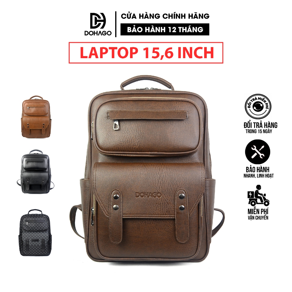 Balo Da Thời Trang DOHAGO Đựng Vừa Laptop 15.6 Inch - BNA05