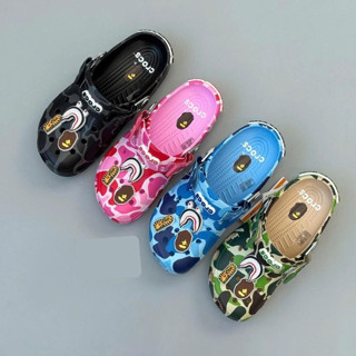 Cục_C.rocs Camo Bape 3cm cao su non ,Dép đúc 3cm nam nữ đủ màu mới nhất 2025.