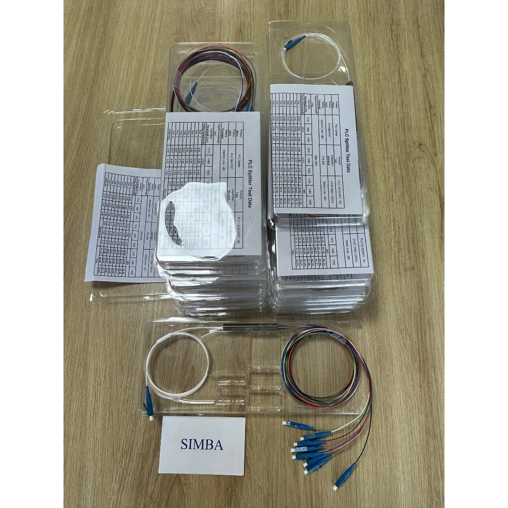Bộ chia quang 1x8 LC/UPC Mini PLC cho mạng GPON/FPT/Viettel - Dây 1m