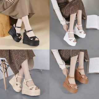 GIÀY SANDAL ĐẾ XUỒNG QUAI CHÉO 12CM HÀNG LOẠI 1 CAO CẤP XINHHqq VVLL