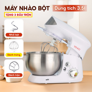 [TẶNG 3 ĐẦU TRỘN] Máy Nhào Bột - Trộn Thịt - Đánh Trứng Venko Cỡ Lớn Đa Năng 3.5 Lít - 6 Tốc Độ