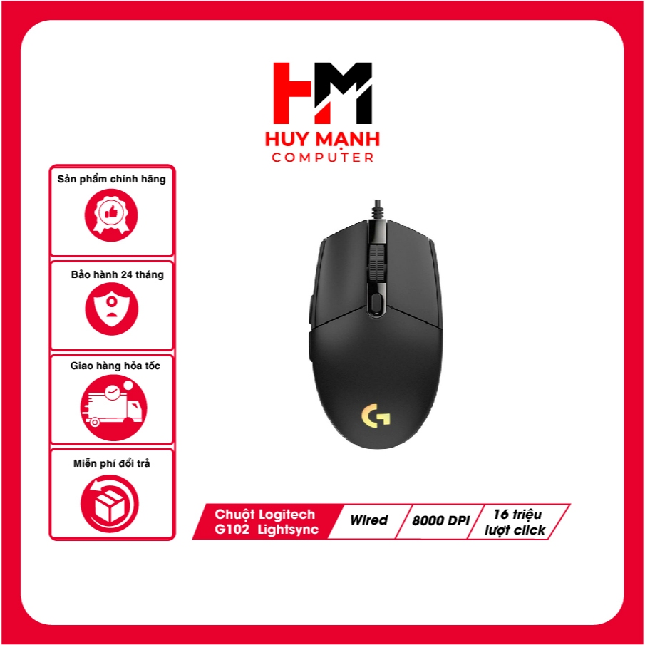Chuột Có dây Gaming Logitech G102 Gen2 Lightsync