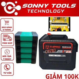  Pin 20 cell THPRO PLUS pin đóng 20 cell Mạch 8 mosfet dòng xả cao chân pin phổ thông 4cm Có đèn led báo pin 