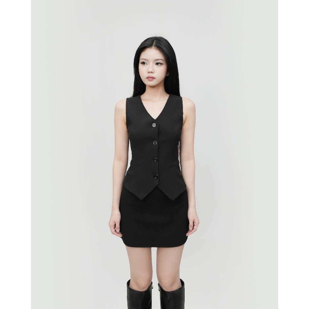 DALLA Gile cổ V phom ôm thân dài (GL06) HOT! | BigBuy360 - bigbuy360.vn