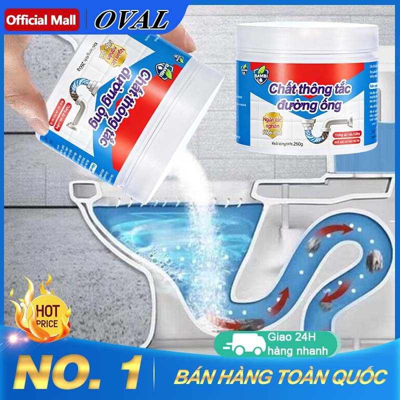 OVAL bột thông cống cực mạnh bột thông bồn cầu Thông Tắc Bồn Cầu, Thông tắc cống, Bồn Rửa Bát, diệt vi khuẩn gây hại