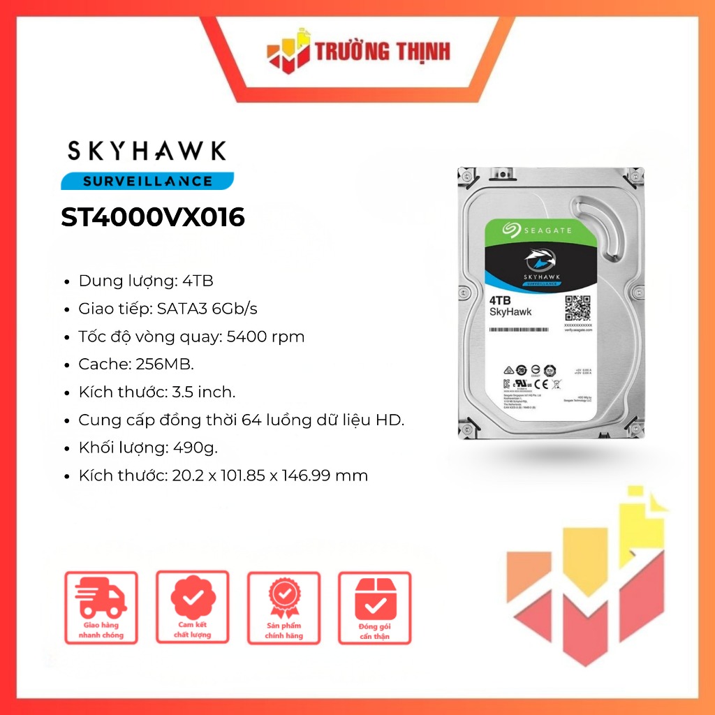 Ổ cứng HDD Seagate  4TB công suất lớn