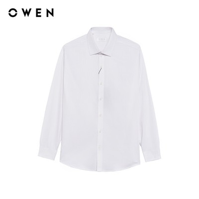 Owen - Áo sơ mi dài tay Slim Fit AS255094D màu Trắng chất liệu Spandex