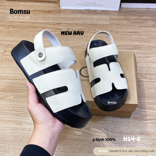   Bản xịn êm  Sandal nữ đế cao S1203 quai mịn bản mới đi học đi chơi - Dép quai hậu nữ hot trend tôn dáng 