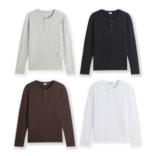  Áo thun cổ Henley DINOMAN Cotton Borip Mềm Mại Tôn Dáng Co Giãn Linh Hoạt Dễ Phối Đi Học Đi Chơi AP012 