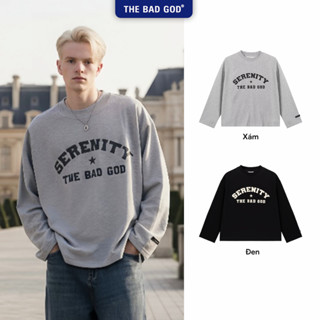   NEW ARRIVALS 2025  Áo thun Thu Đông Longtee Nam Nữ The Bad God Star Serenity Áo Dài Tay Cổ Tròn Local Brand 