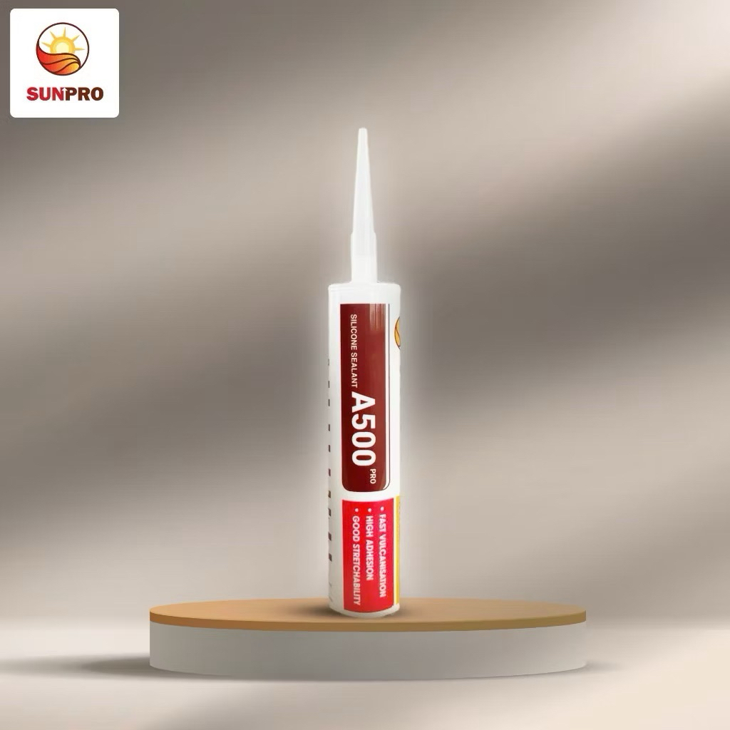 Keo Silicone A500 SUNPRO Màu Vân Gỗ – Dán Gỗ, Cửa, Tường, Gạch – Chống Thấm Khe Nứt, Chính Hãng