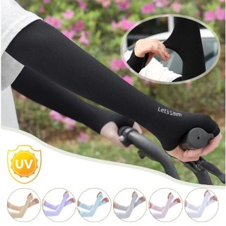  Găng tay chống nắng nam nữ ống tay chống tia UV thun lạnh co giãn 4 chiều chính hiệu Luxury Korea 