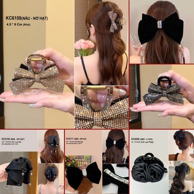 GOTI Kẹp Cua Kiểu Kẹp Hình Nơ Đính Hạt Sang Trọng Dành Cho Nữ - Tặng Quà Cho Nữ KC6108