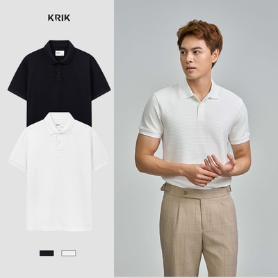 Áo Polo Nam KRIK Chất Liệu Mềm Mại Thiết Kế Cổ Bẻ Cài Cúc Hiệu Ứng Dệt Độc Đáo PL2265
