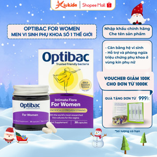  Men Vi Sinh Phụ Khoa Optibac tím For Women bổ sung lợi khuẩn chăm sóc vùng kín tăng cường sức đề kháng phụ nữ 