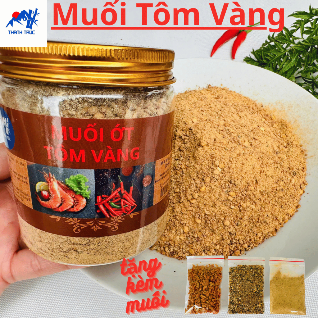 MUỐI TÔM VÀNG( MUỐI XIKE)-THANH TRÚC(Hủ 500gr)