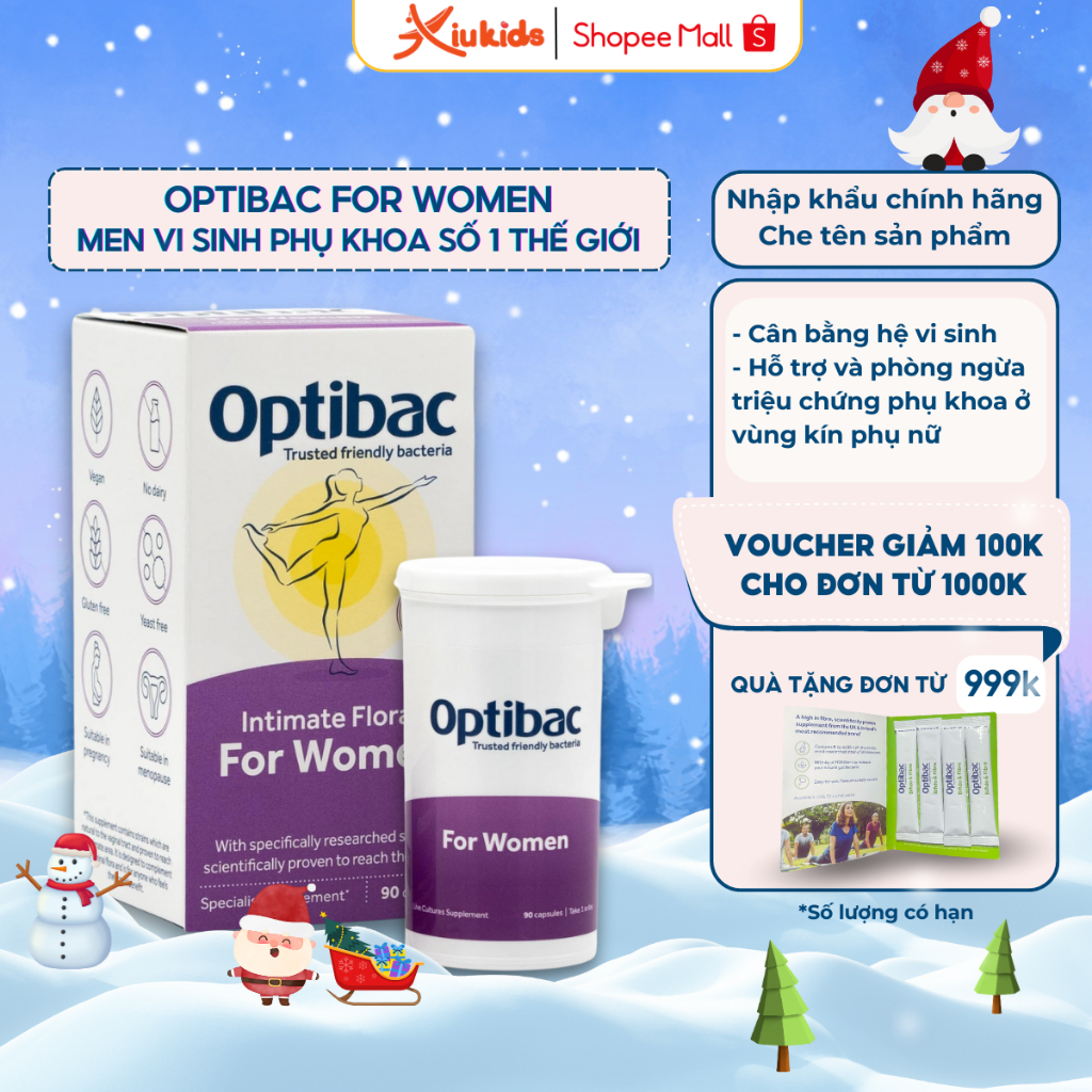  Men Vi Sinh Phụ Khoa Optibac Tím For Woman Bổ Sung Lợi Khuẩn Giảm Viêm Nhiễm Loại Bỏ Nỗi Lo Về Mùi 