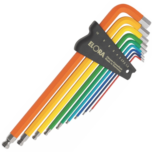 Bộ lục giác màu ELORA 159SKU C 9 cây từ 1.5mm đến 10mm, Elora - Germany.