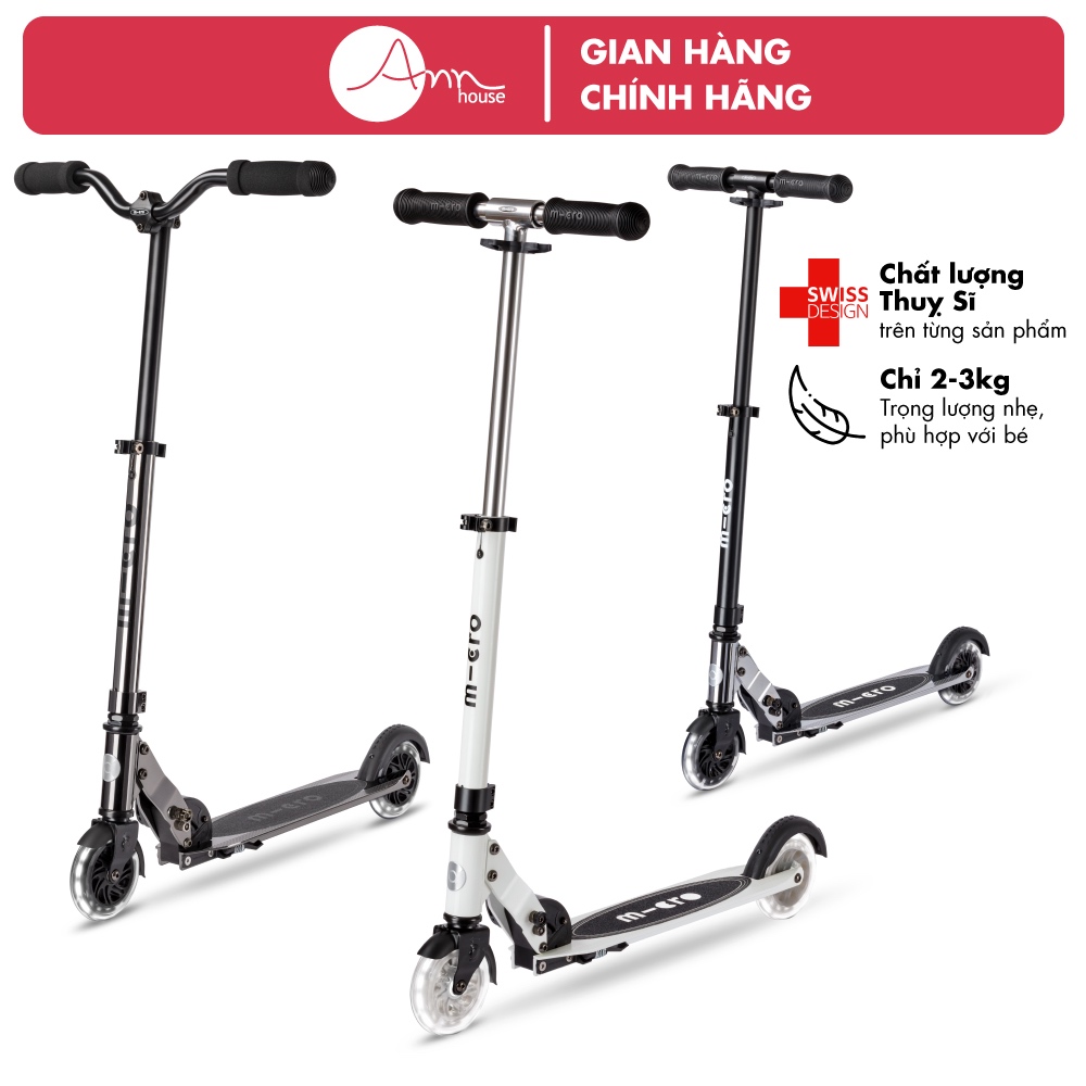 [Thuỵ Sĩ] Xe scooter Micro Sprite LED - Bánh xe đèn LED - Nhiều phiên bản - Bảo hành 2 năm