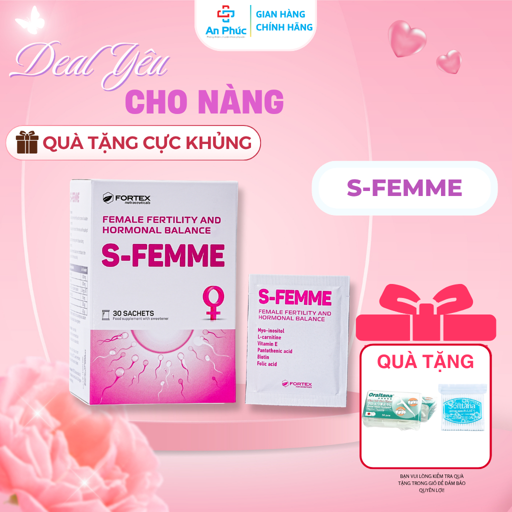 S Femme - Hỗ Trợ Cải Thiện Sức Khỏe Sinh Sản Nữ Trưởng Thành (Hộp 30 Gói)