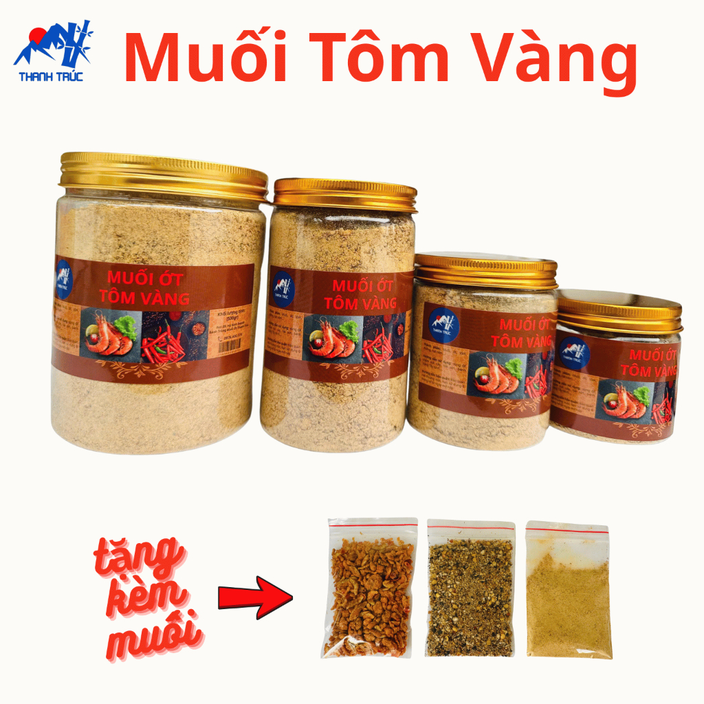 Muối Tôm Vàng (Muối Xike)-Thanh Trúc (Hủ 250gr)
