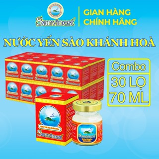   Combo 30 lọ 70ml  Nước Yến sào Sanvinest Khánh Hòa dành cho mọi độ tuổi. 