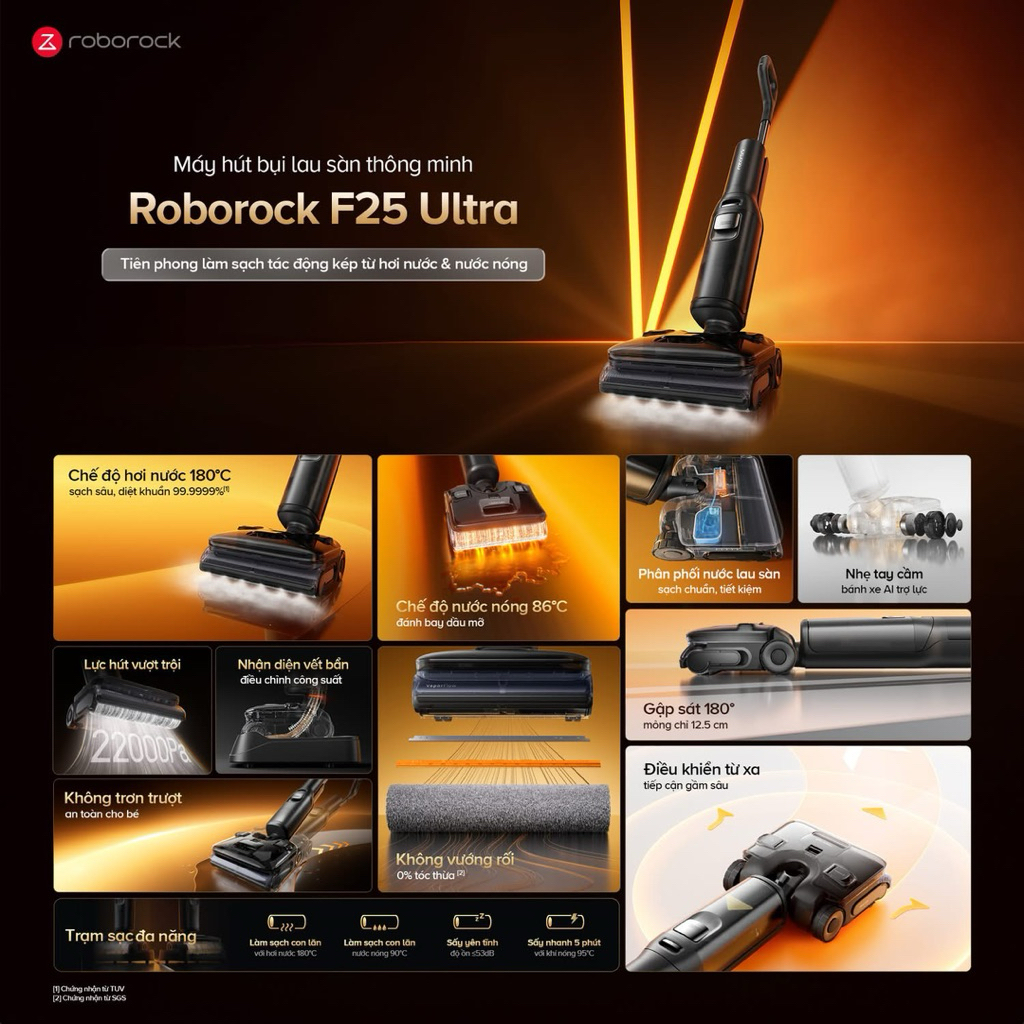 [Roborock] Máy hút bụi lau sàn Roborock F25 Ultra