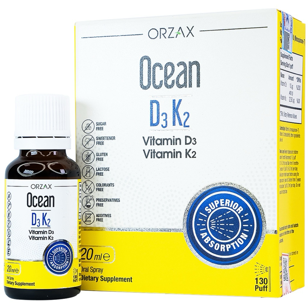 Dạng Xịt D3K2 OCEAN ( chai 20ml)