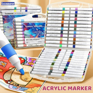  Hộp Màu Acrylic Dạng Ngang Màu Tươi Sáng Không Lem Bút Màu Marker 80 Màu Đa Dạng 