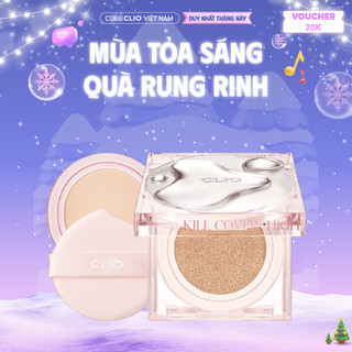   Săn Deal  Mesh glow  High glow  Phấn Nước Căng Mướt Da Clio Kill Cover Cushion SPF50+ PA++++ 15g  kèm lõi  