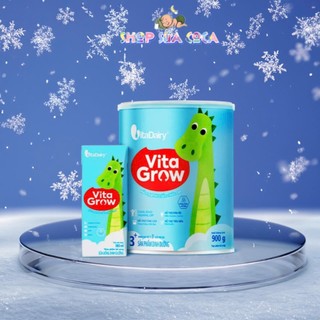 (Mẫu Mới)Vitadairy - Sữa bột Vita Grow 1+3+ 900gr (date mới mã QR tích xu trên app)