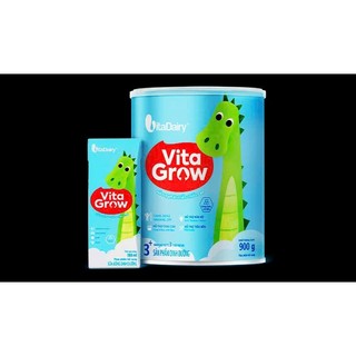 (Mẫu Mới)Vitadairy - Sữa bột Vita Grow 1+3+ 900gr (date mới mã QR tích xu trên app)