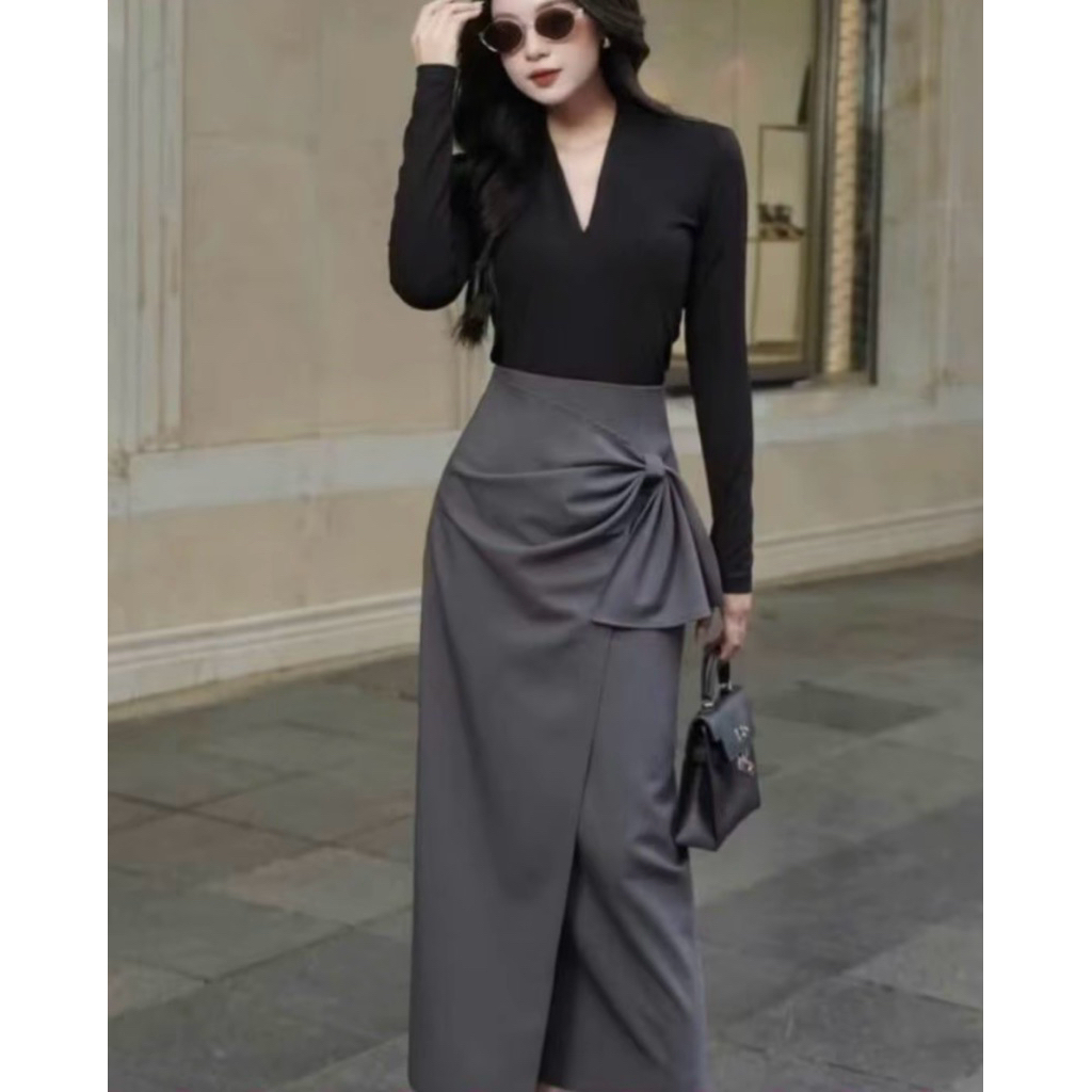 Pass[thanh lý]Chân váy công sở 2Fleurs (ảnh thật_Đọc kỹ mô tả)