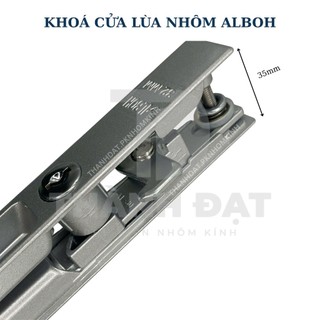 Khóa âm cửa lùa Alboh chính hãng (Chọn màu Trắng sữa, Bạc, Xám Xingfa)