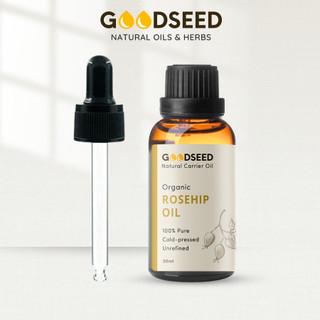 Dầu Nụ Tầm Xuân (Rosehip seed oil) extra virgin hữu cơ ép lạnh GoodSeed thiên nhiên nguyên chất Organic pure carrier oil