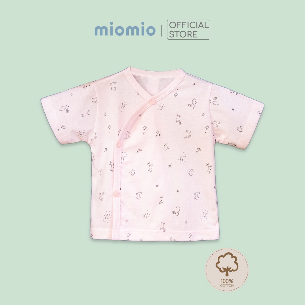 Áo Cài Lệch Mùa Hè Cộc Tay Sơ Sinh MIOMIO - Cho Bé Trai, Bé Gái (Từ 0-3M), Vải Cotton