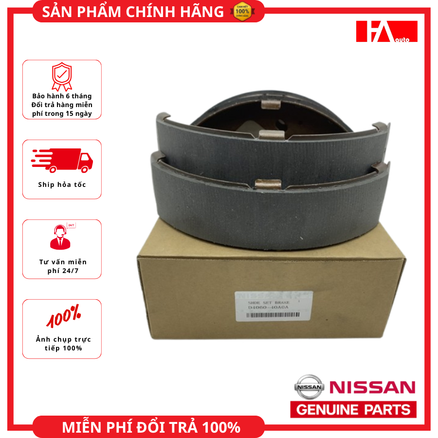{ Hàng Chính Hãng } Má phanh sau Nissan Navara, Nissan NP300