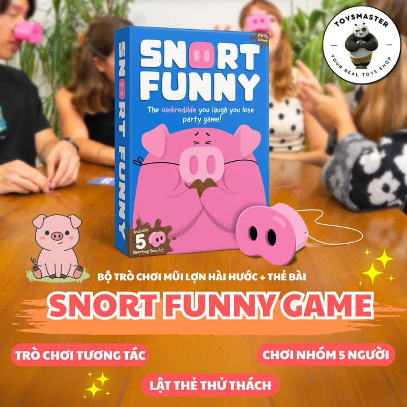 Đồ Chơi Board Game Chiếc Mũi Heo Snort Funny Lật Thẻ Bài - Đồ Chơi Thẻ Bài Nhóm 3-4 Người Xả Stress 