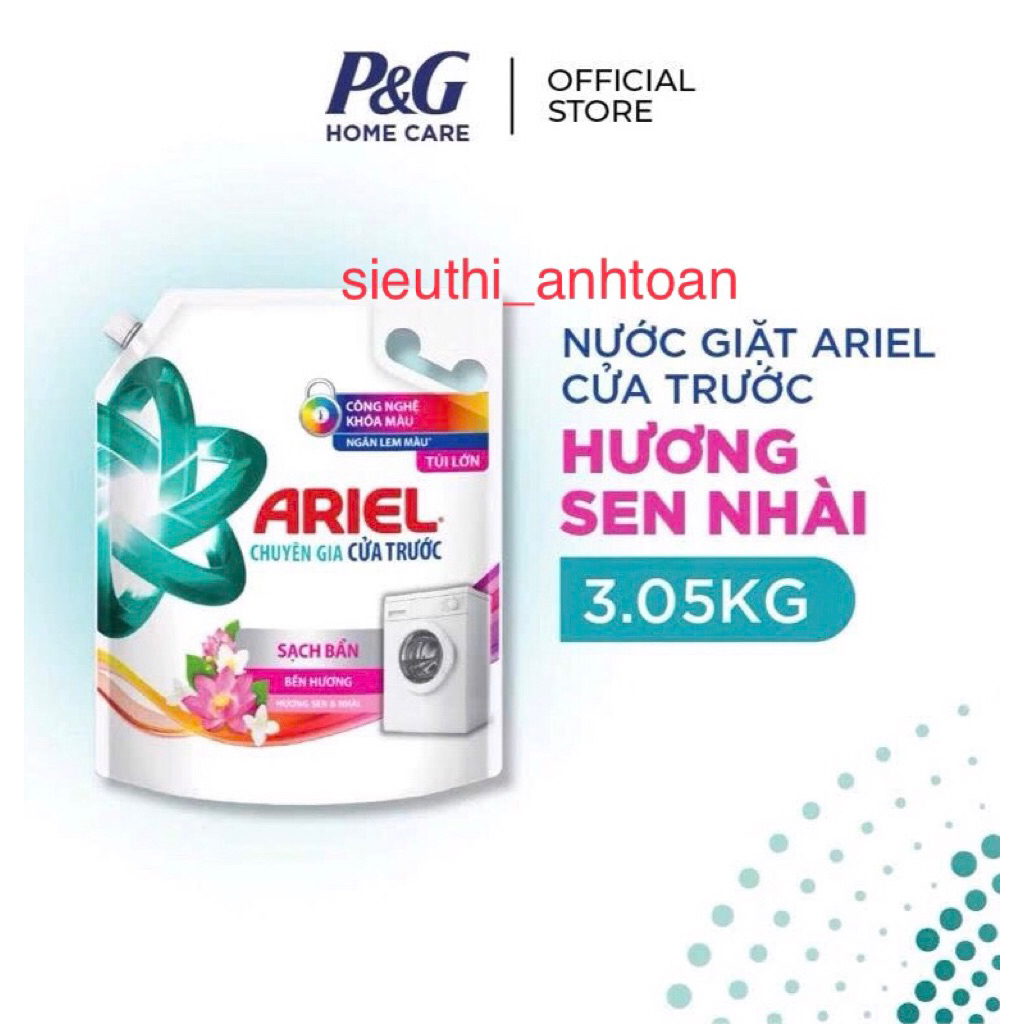 Nước Giặt ARIEL Cửa Trước hương sen nhài 3,05kg