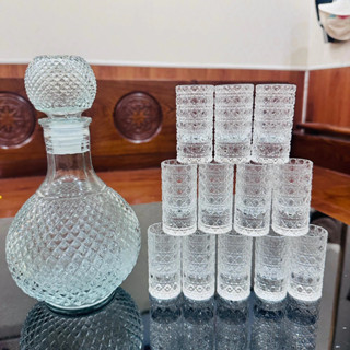 Combo Bình Nước 1L + 6 Ly Pha Lê Cao Cấp – Thiết Kế Sang Trọng, Phong Cách Hiện Đại, Phù Hợp Làm Quà Tặng