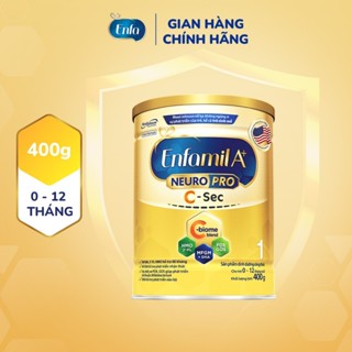 [Cho cả trẻ sinh mổ] Sữa bột Enfamil A+ NeuroPro 1 C-Sec 400g cho trẻ từ 0-12 tháng