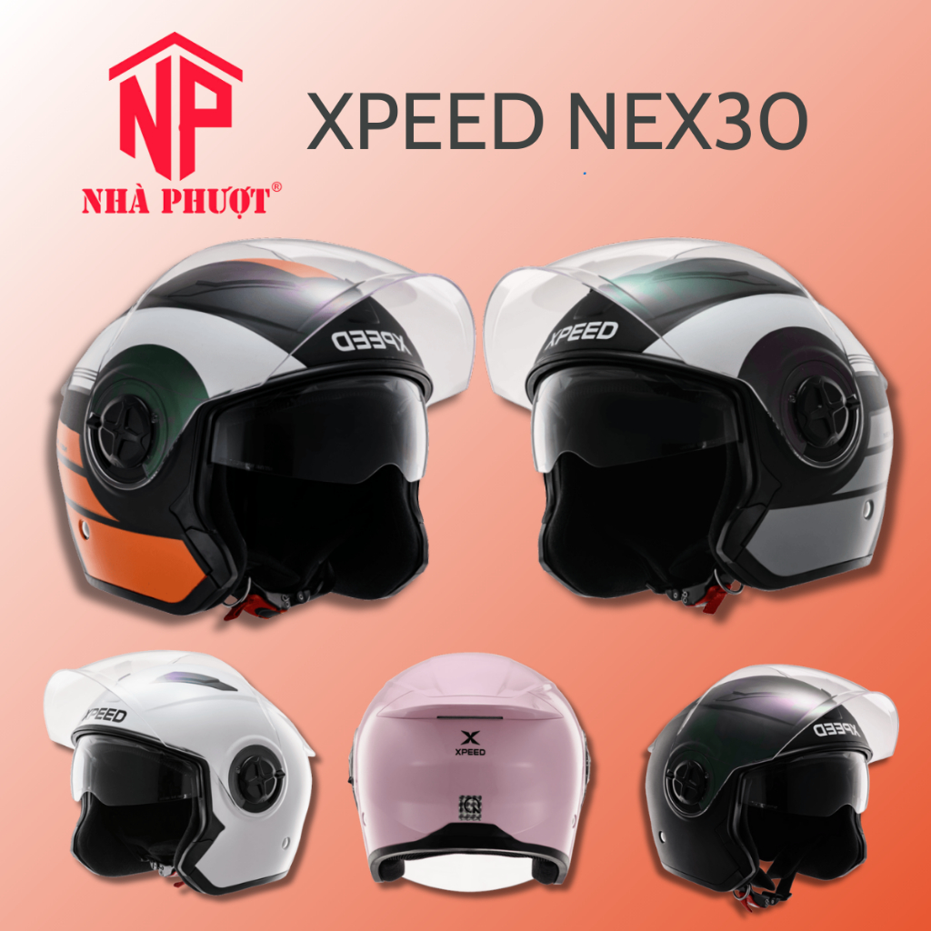 Mũ bảo hiểm 3/4 Xpeed NEX30 chính hãng bảo hành 1 năm