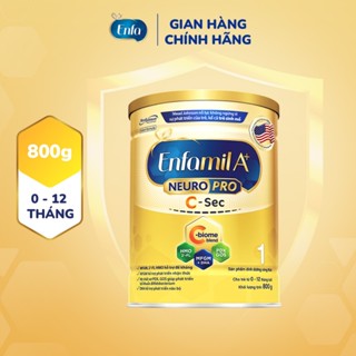 [Cho cả trẻ sinh mổ] Sữa bột Enfamil A+ NeuroPro 1 C-Sec 800g cho trẻ từ 0-12 tháng