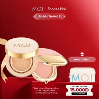  Bộ đôi MOI phấn nước kiềm dầu che khuyết điểm Premium Baby Cushion và Phấn má hồng tự nhiên 