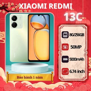  Xiaomi Redmi 13C | Giá Rẻ Bất Ngờ - Ram 8GB Bộ Nhớ 256GB Siêu Khủng | Pin 5000mAh Cả Ngày | Máy FullBox Bảo hàng 12 TH 