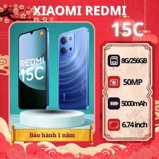  Điện Thoại Xiaomi Redmi 15C 8GB 256GB – Pin Trâu 6000mAh | Màn Hình Rộng | Chơi Game Mượt | Có NFC 