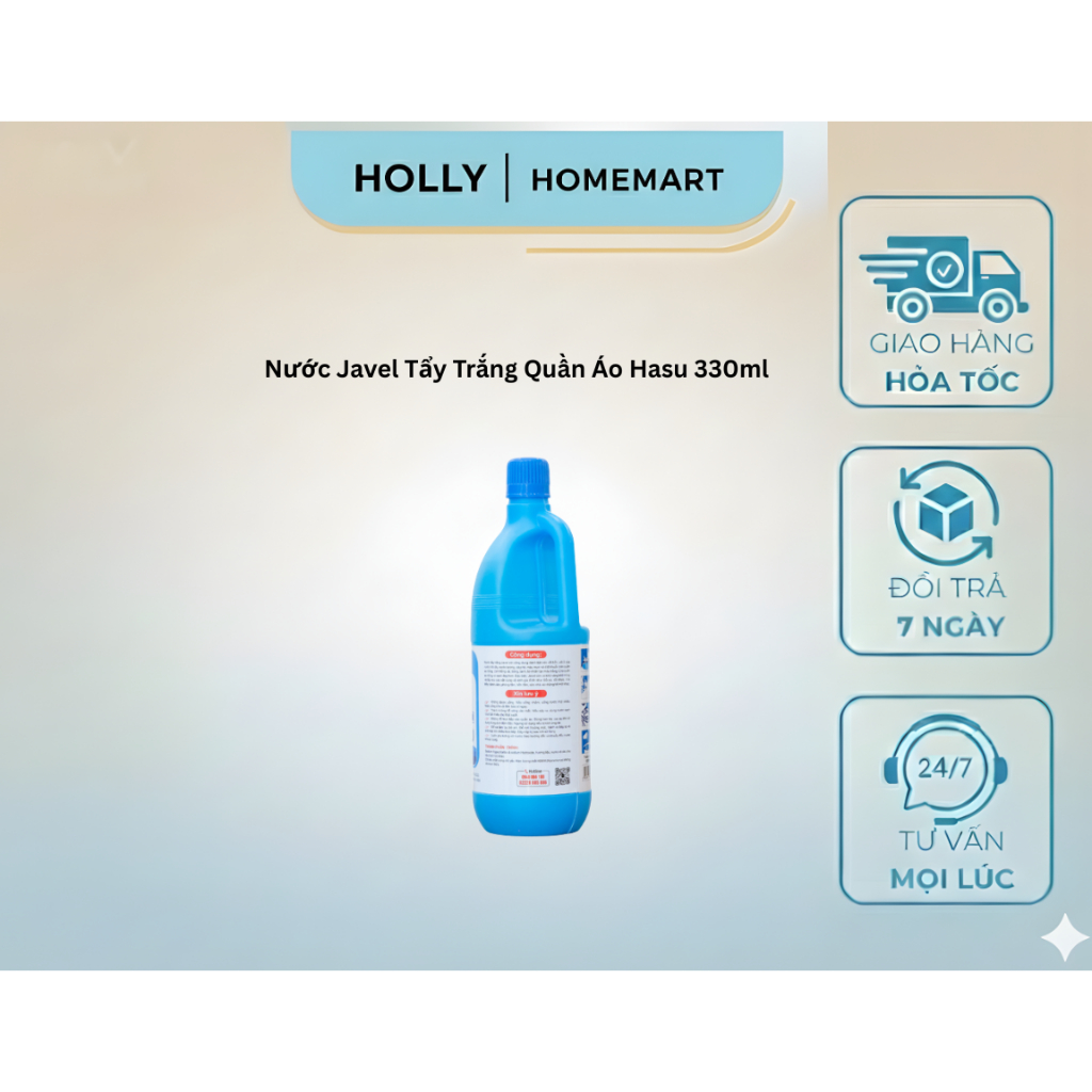 Nước Javel Tẩy Trắng Quần Áo Hasu 1000ml