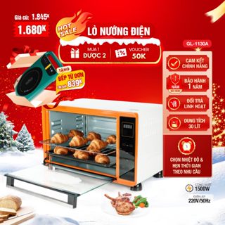   SIÊU SALE  Lò Nướng Gali GL-1130A – 30L | Có xiên quay – Quạt đối lưu – Hẹn giờ thông minh 