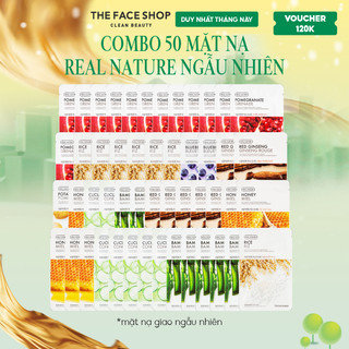   SALE Combo Mặt Nạ Real Nature Dưỡng Ẩm Da THE FACE SHOP 20G  mix  
